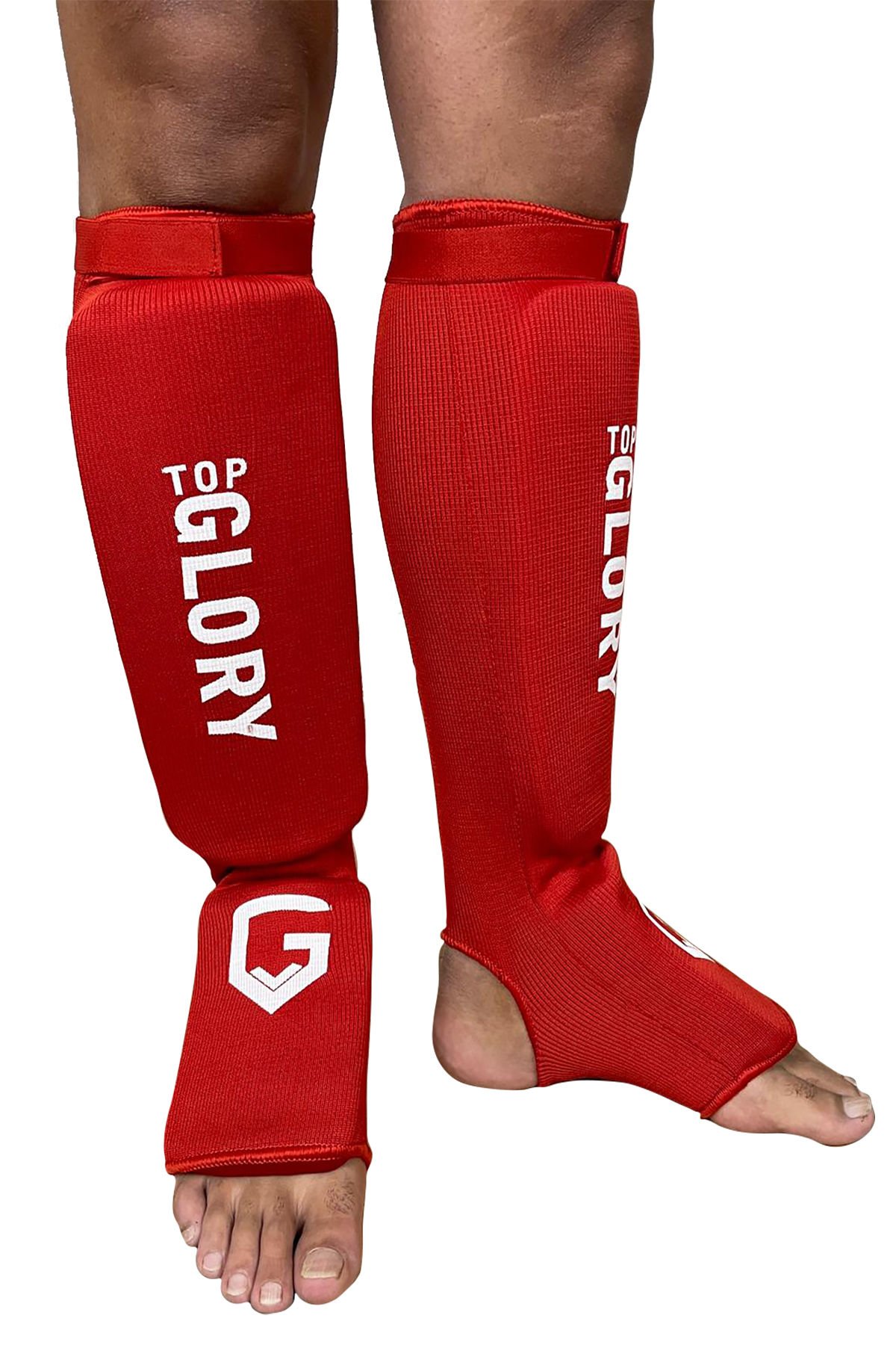 Top Glory Kick Boks Muay Thai MMA Elastik Kaval Koruyucu Kırmızı