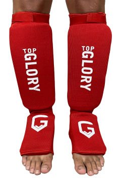 Top Glory Kick Boks Muay Thai MMA Elastik Kaval Koruyucu Kırmızı