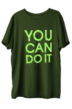 TOP GLORY Youcan Baskılı Penye Boks  Sporcu T-shirt
