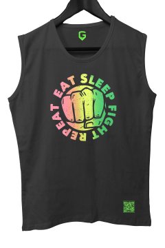 Top Glory EatSleepX Tank Top Kolsuz Sporcu TShirt