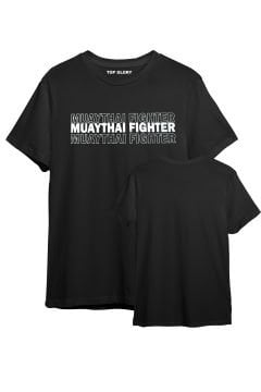 TOP GLORY Muay Thai Baskılı Siyah T-shirt Muay Thai Tişörtü TR1008
